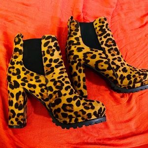 Cheetah Print Boots